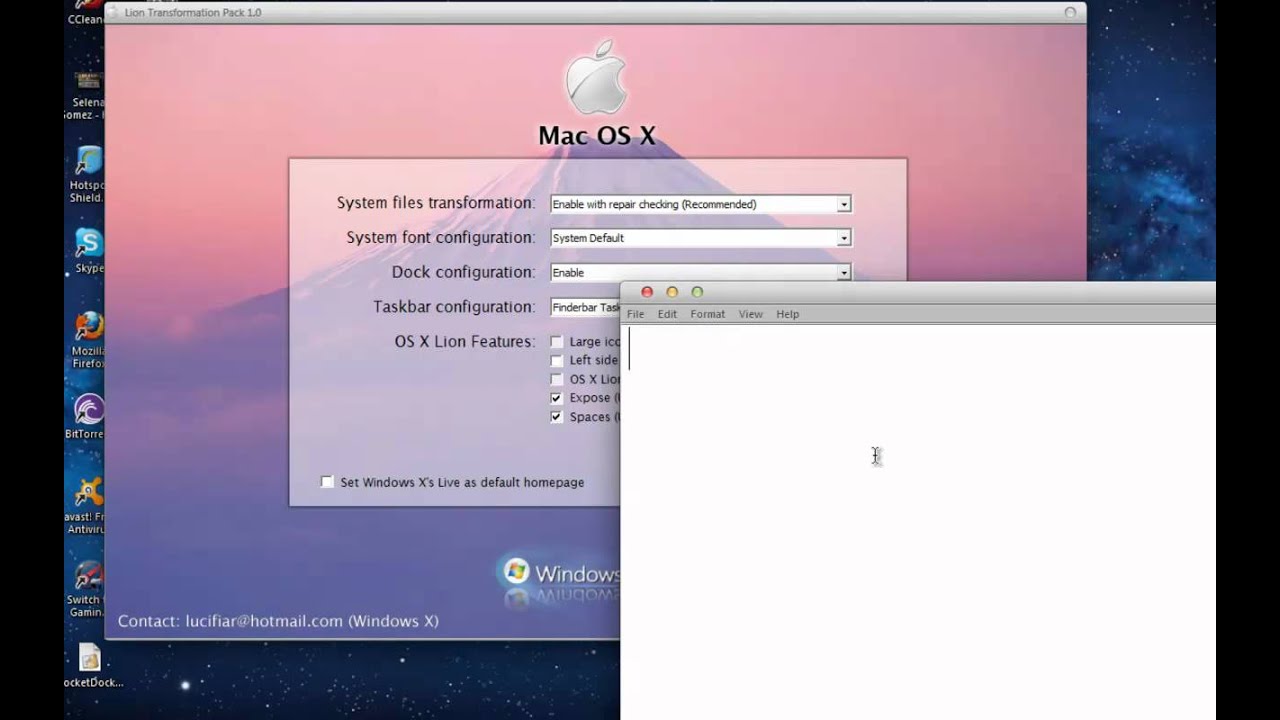 Transformation pack mac os for xp 64-bit